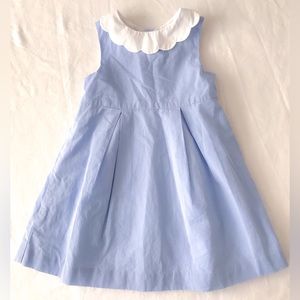 Jacadi Woven Cotton Summer Blue Dress 36M